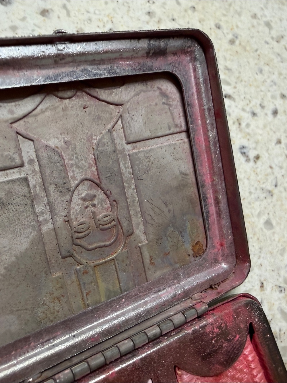 VTG 1930 Art Deco Enamel Double Vanity Compact Stylized Flapper Motif Rouge Puff - Picture 13 of 16